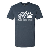 HEARTFELT "Peace Love Dogs" Men's T-Shirt – Fun & Comfy Dog Lover Tee